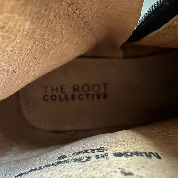 The Root Collective Espe leather and woven textile ankle boots. - Picture 11 of 13